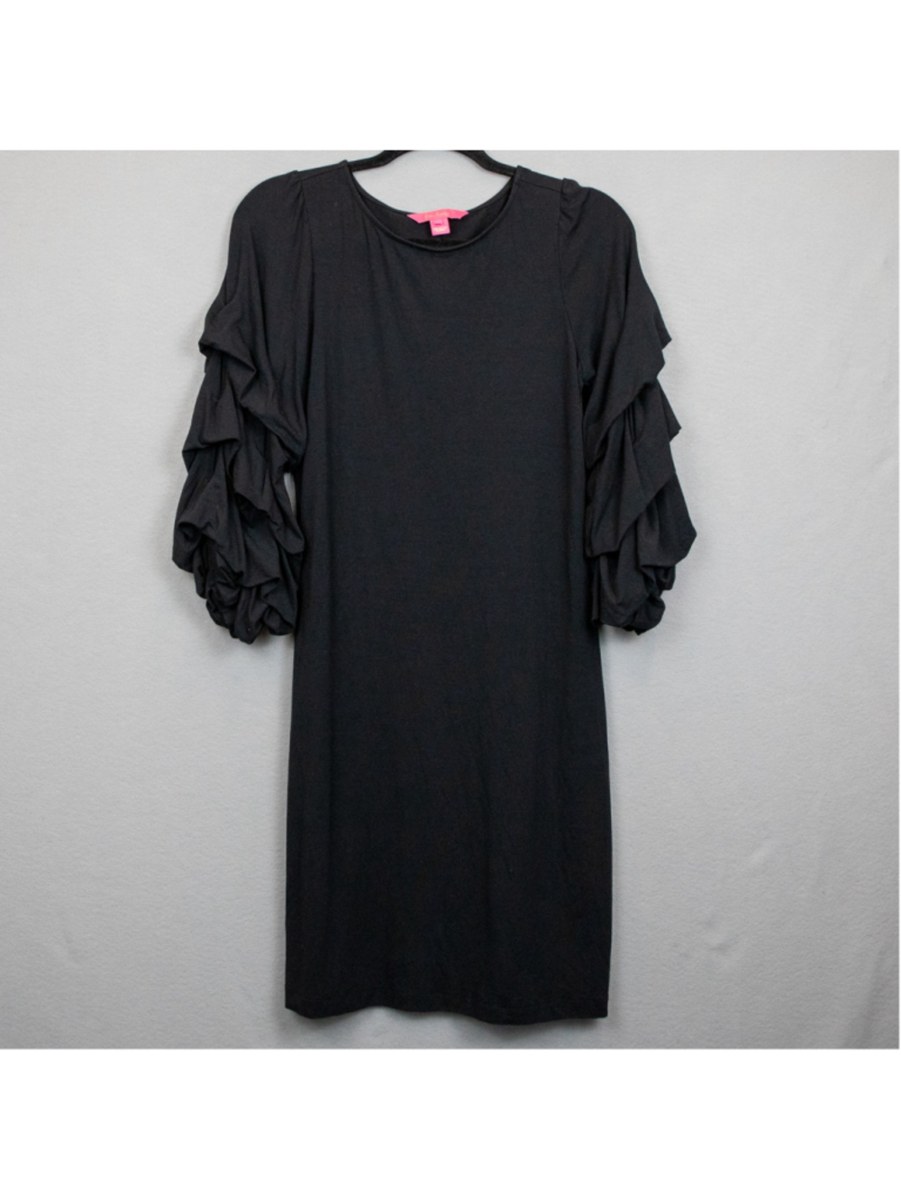 Lilly Pulitzer Leonie black ruffle sleeve dress-S